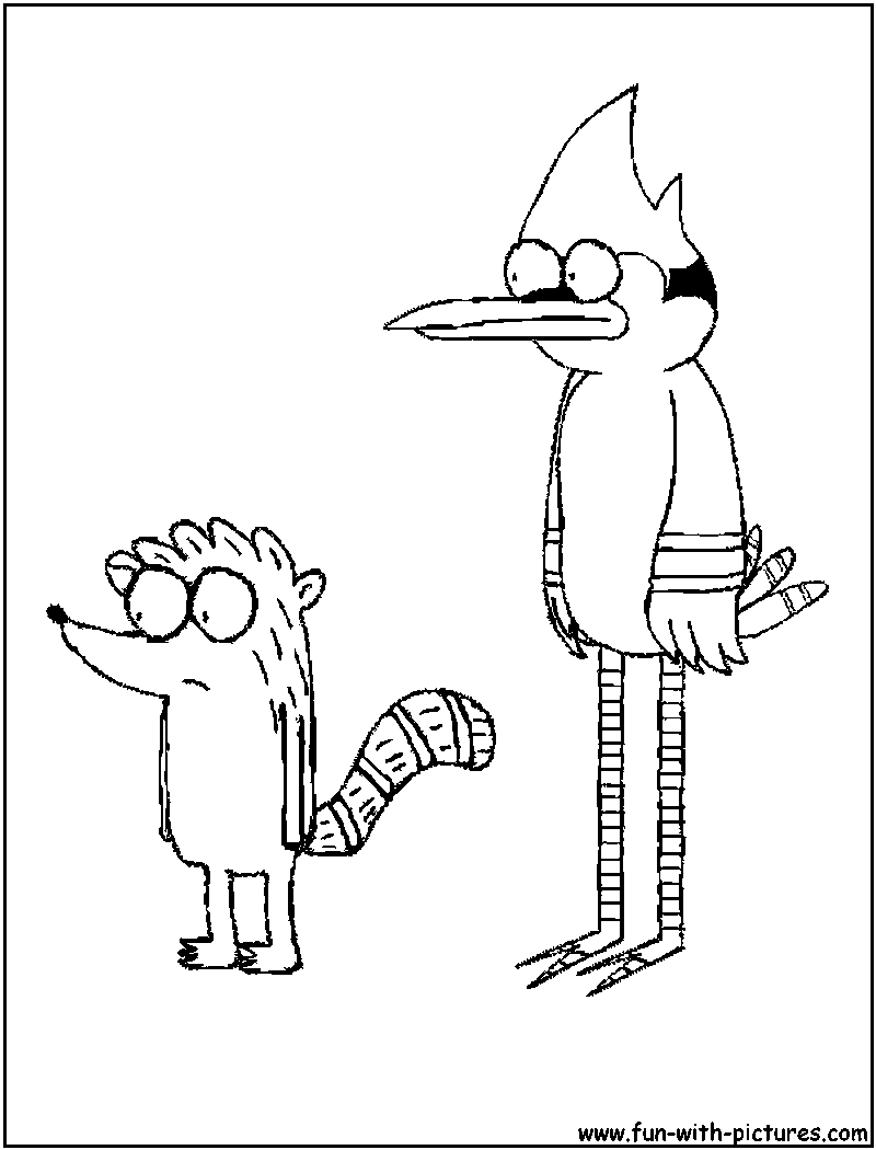 Regular show coloring pages