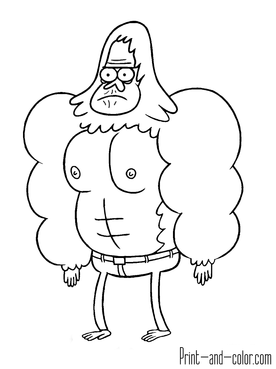 Regular show coloring pages print and color