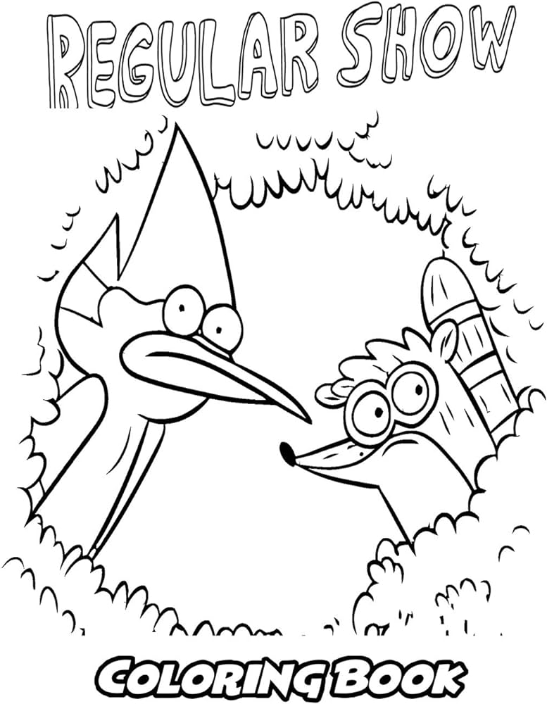 Regular show coloring book coloring book for kids and adults activity book with fun easy and relaxing coloring pages by