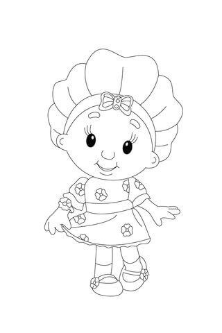 Buttercup does a curtsey coloring page free printable coloring pages