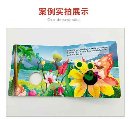 Childr activity board insects picture finger puppet magic book printing