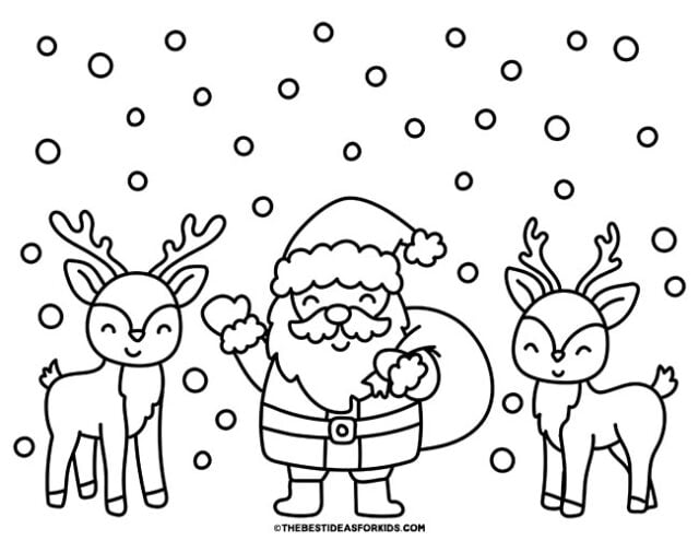 Reindeer coloring pages free printables