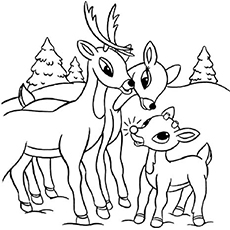 Best rudolph the red nosed reindeer coloring pages