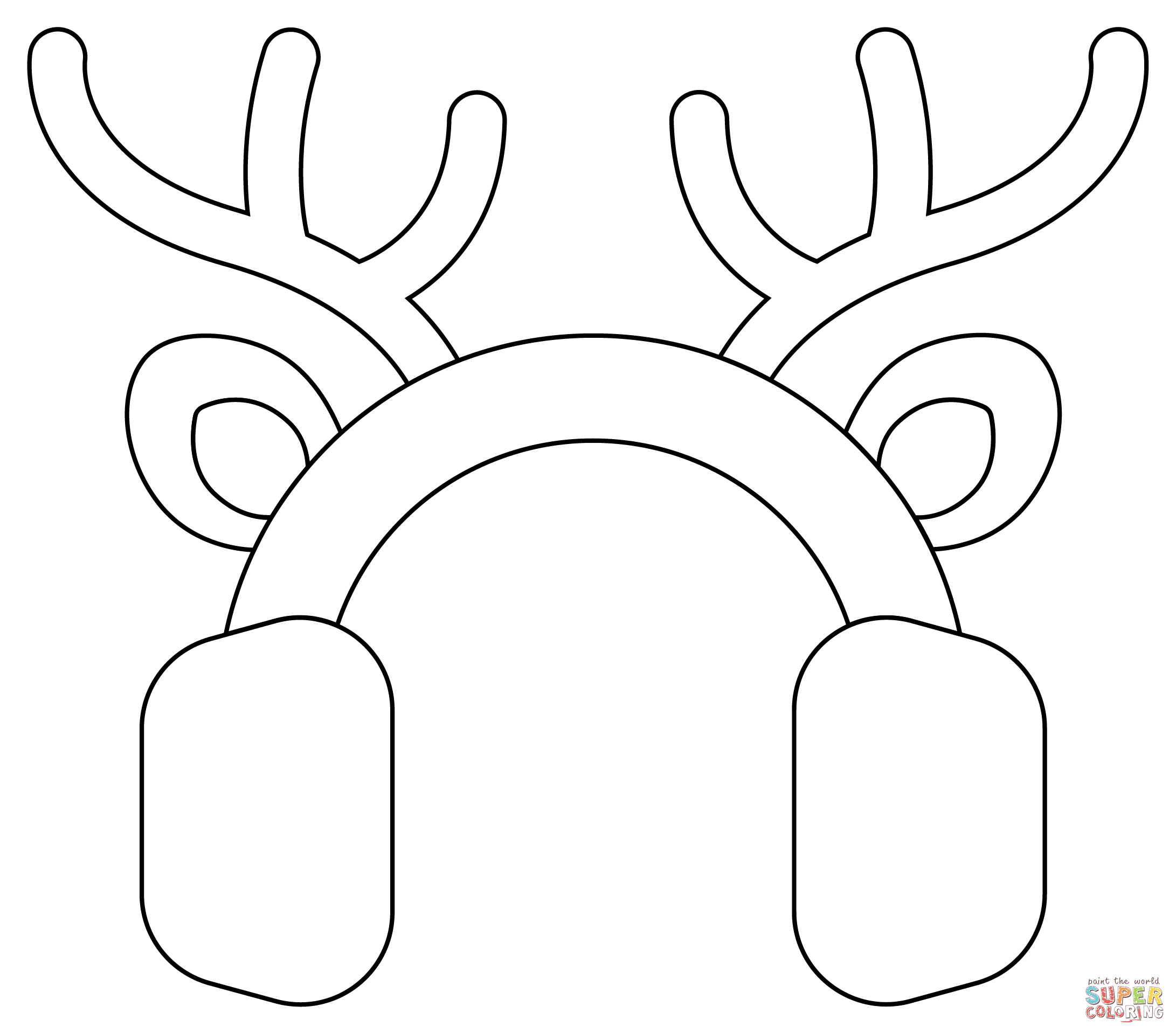 Reindeer antlers coloring page free printable coloring pages