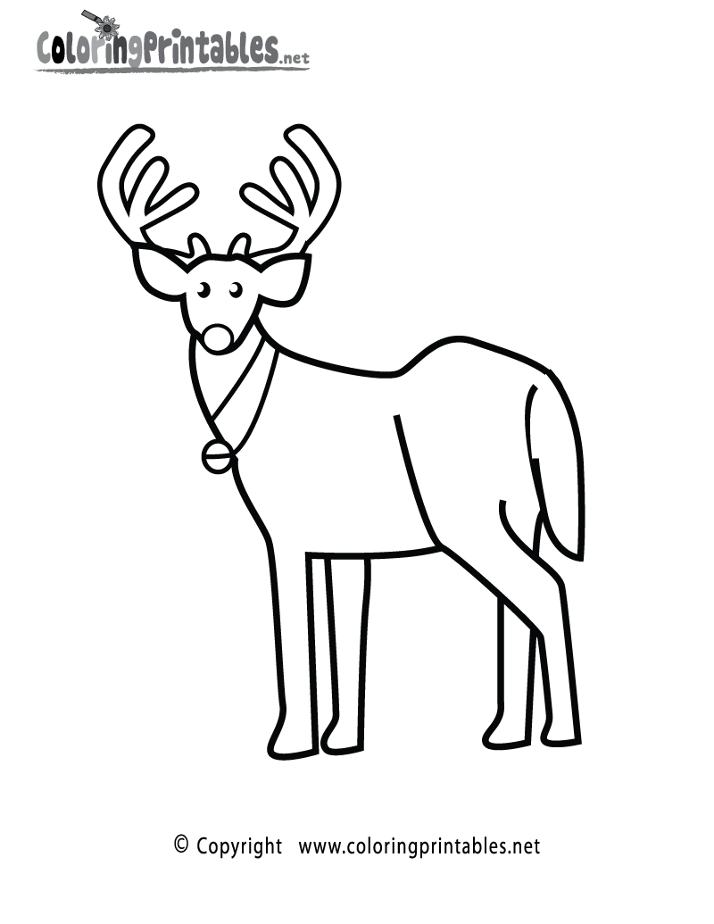 Reindeer coloring page