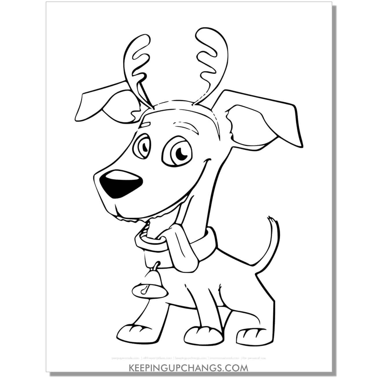 Free reindeer coloring page sheets most popular printables