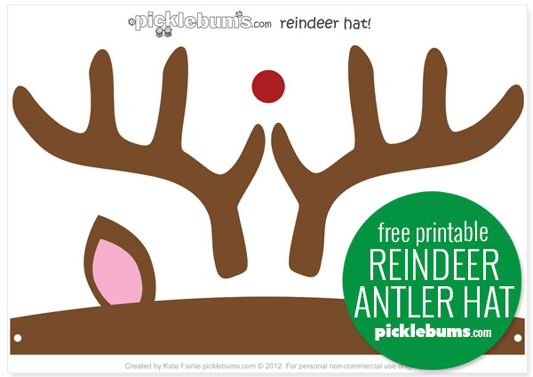 Free printable reindeer antlers