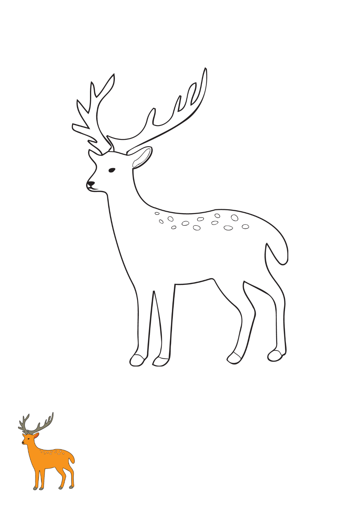 Free deer coloring page s examples