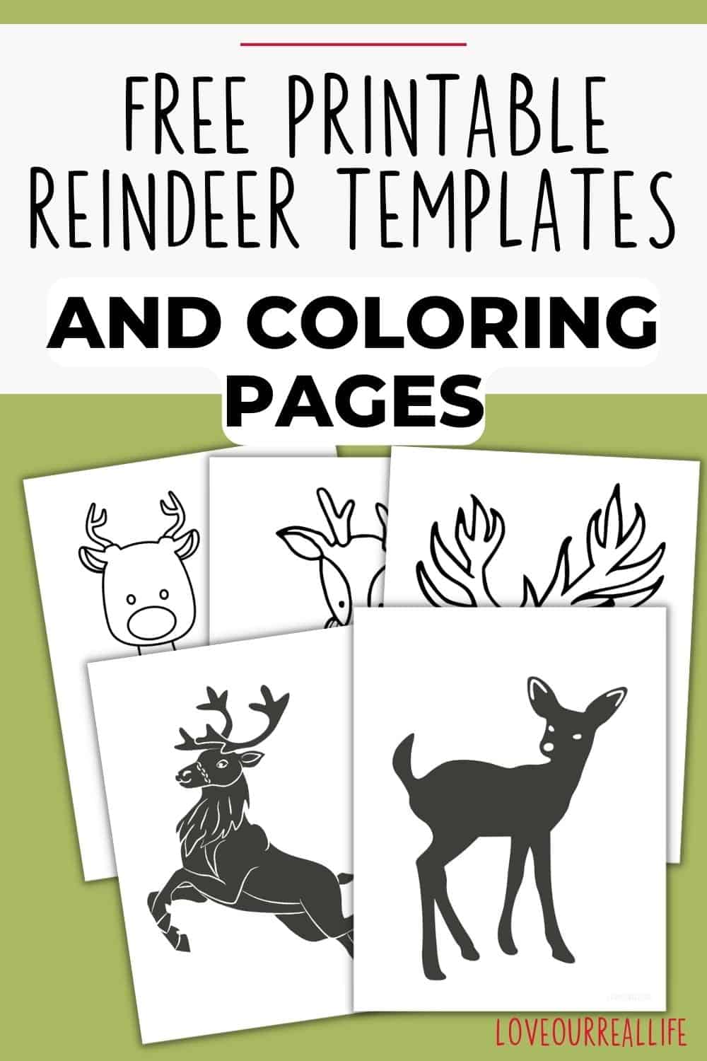 Free printable reindeer template