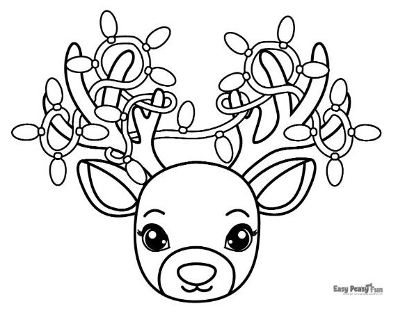 Printable reindeer coloring pages