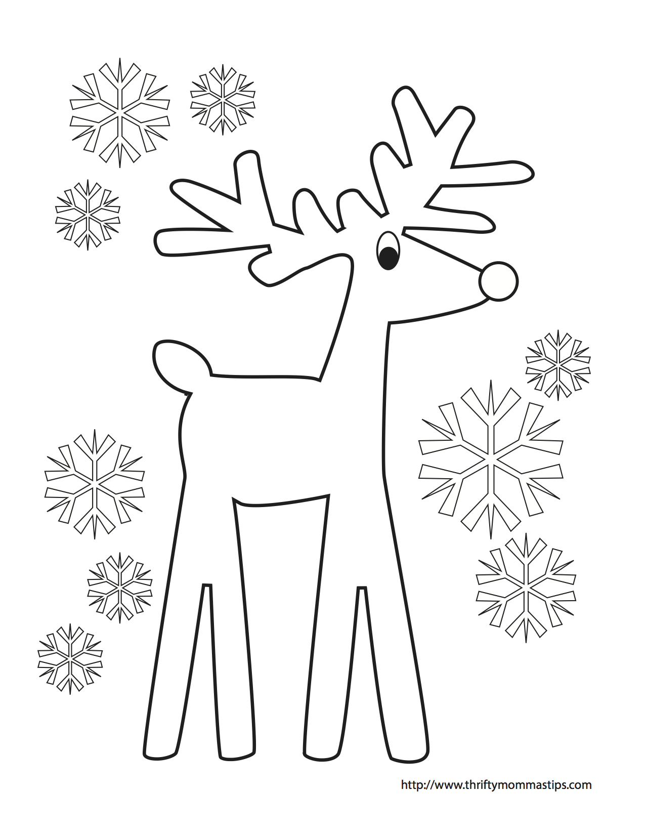 Reindeer coloring page