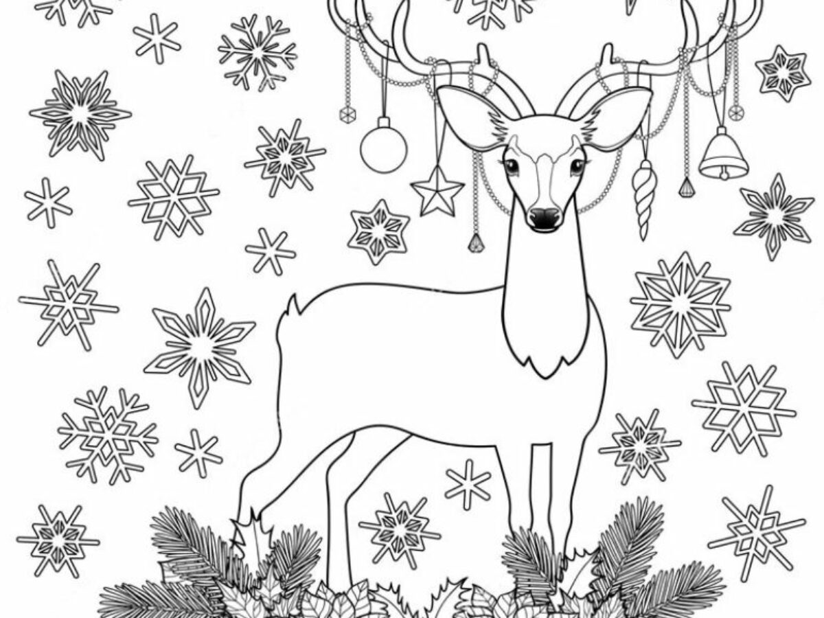 Printable reindeer coloring pages for kids add some color to that reindeer