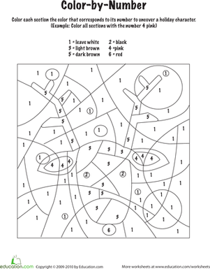 Color by number reindeer worksheet education christmas color by number christmas colors christmas worksheets