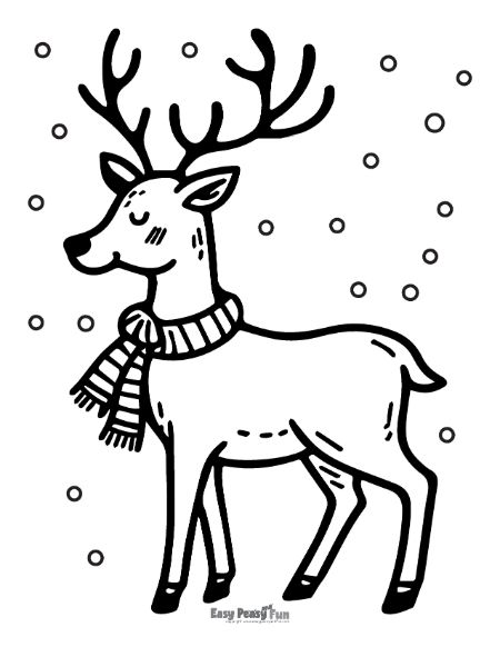 Printable reindeer coloring pages