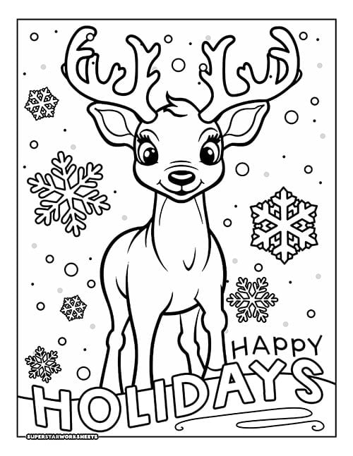 Reindeer coloring pages