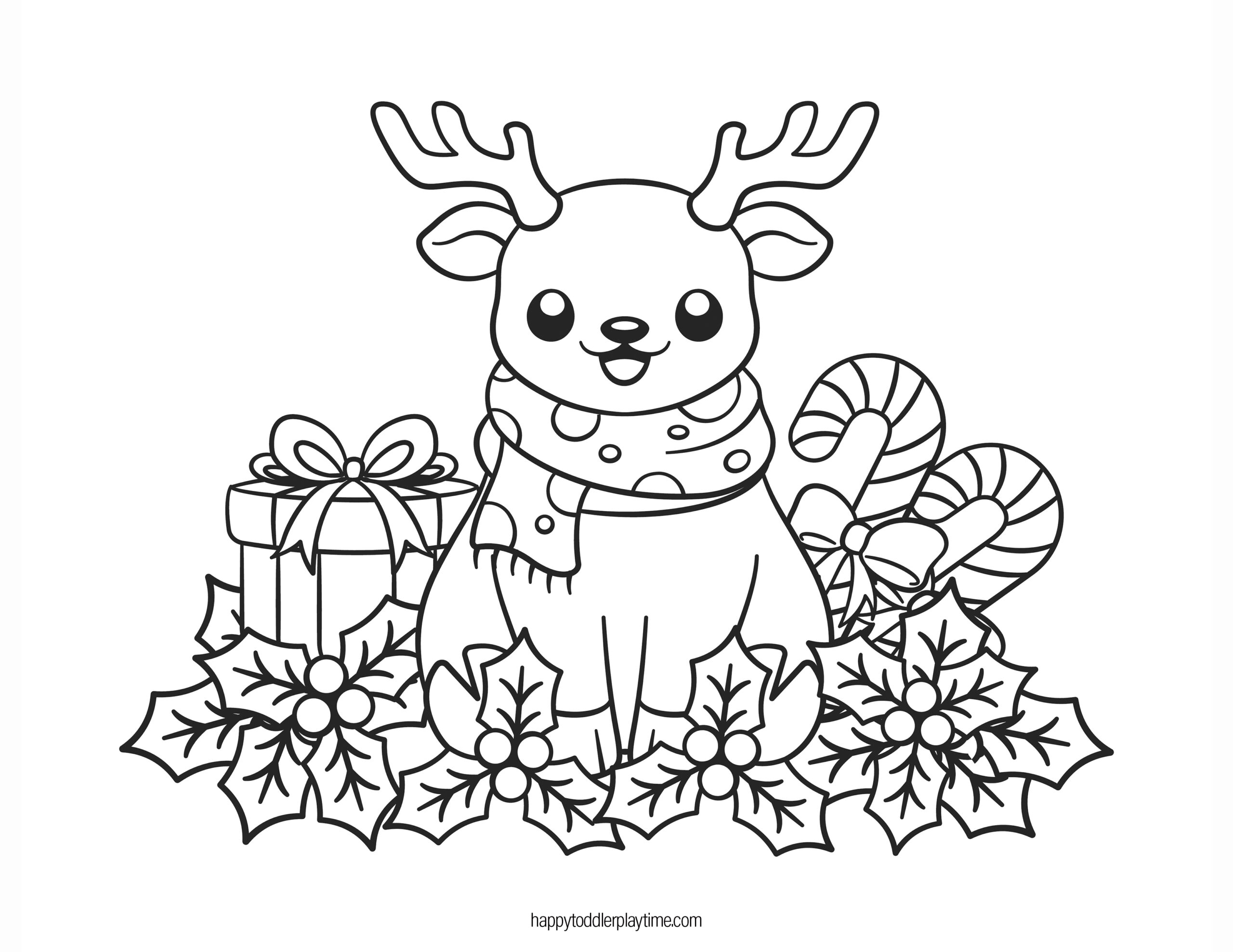 Free printable christmas reindeer coloring pages dash into holiday fun