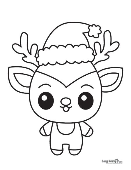 Printable reindeer coloring pages