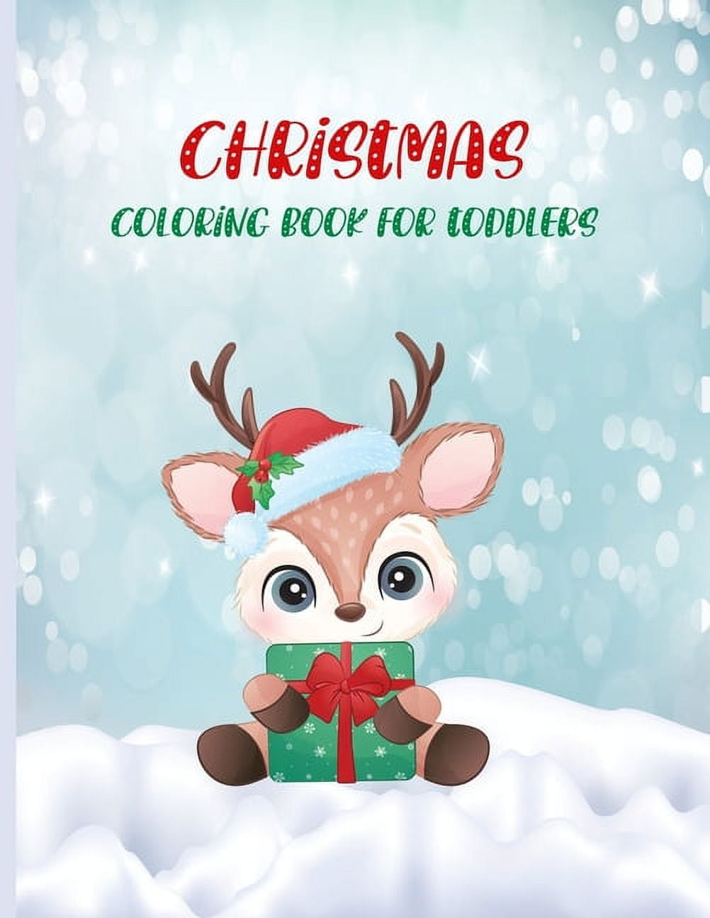 Christmas coloring book for toddlers cute and easy christmas holiday coloring pages for kids ages