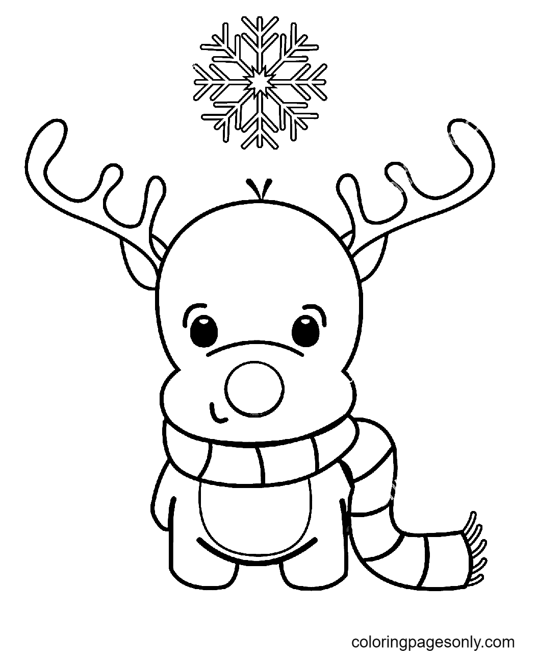 Reindeer coloring pages printable for free download