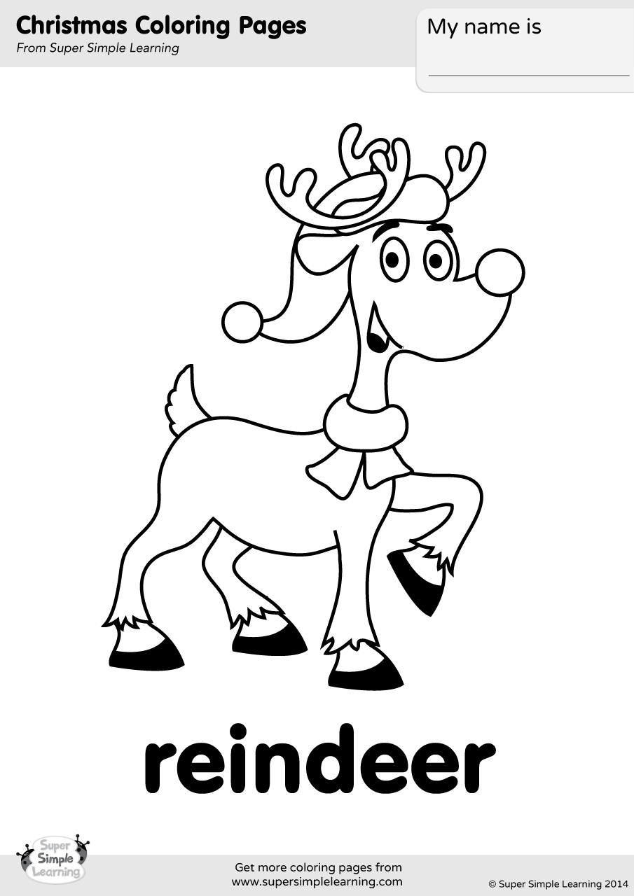 Reindeer coloring page