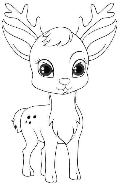 Reindeer coloring page images