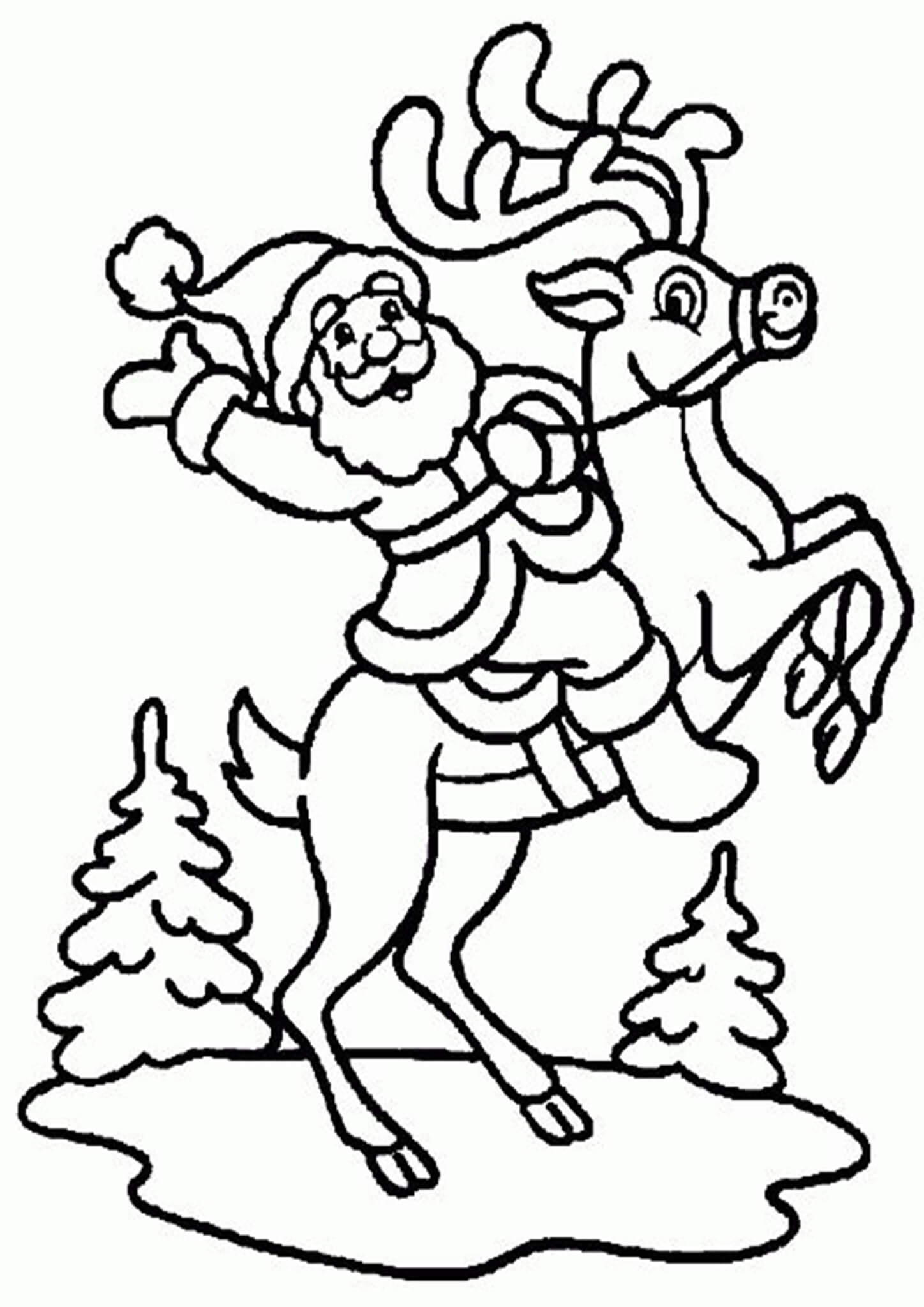 Free printable reindeer coloring pages