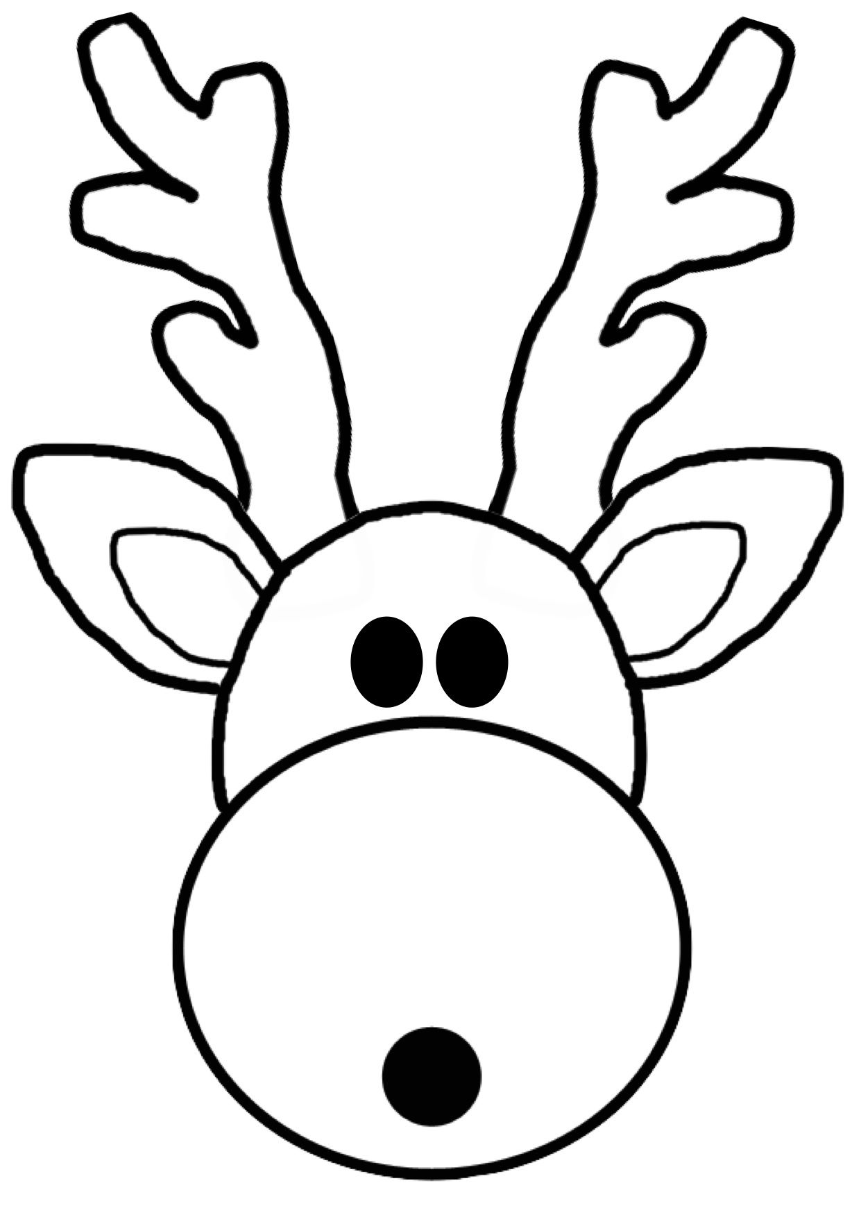 Free printable reindeer face template