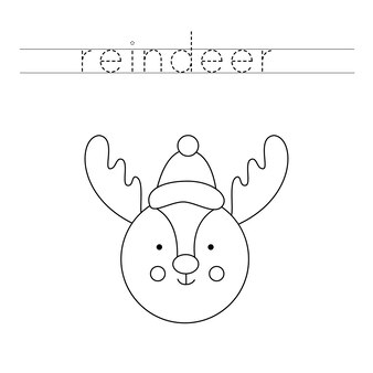 Page christmas reindeer coloring pages printable images