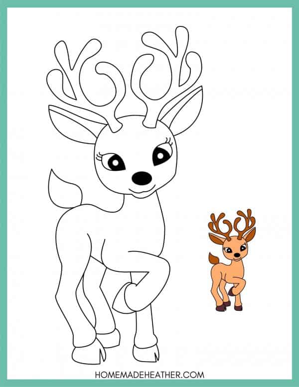 Free printable reindeer coloring pages homemade heather