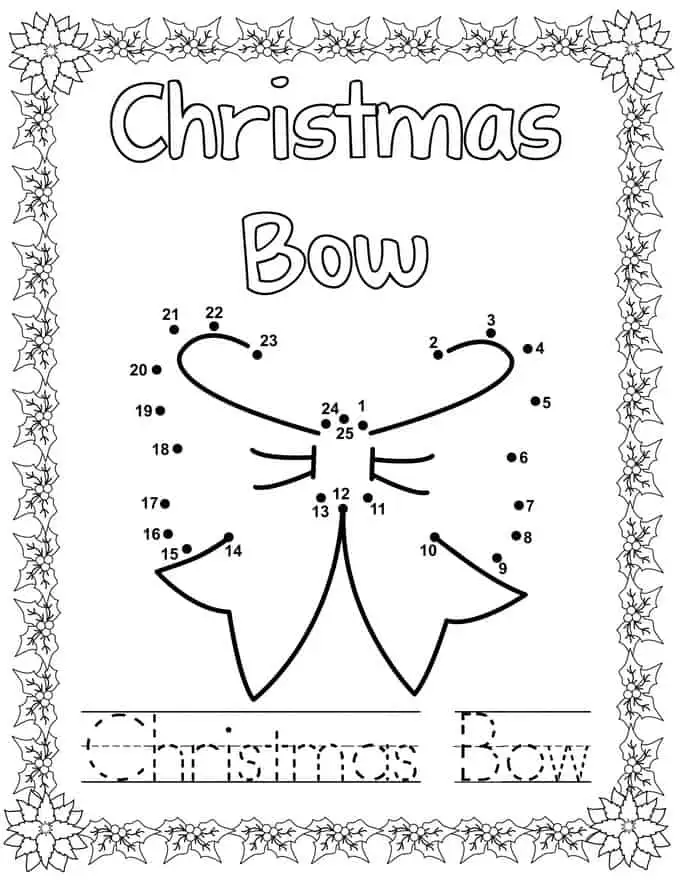 Printable christmas dot to dot coloring book share remember celebrating child home