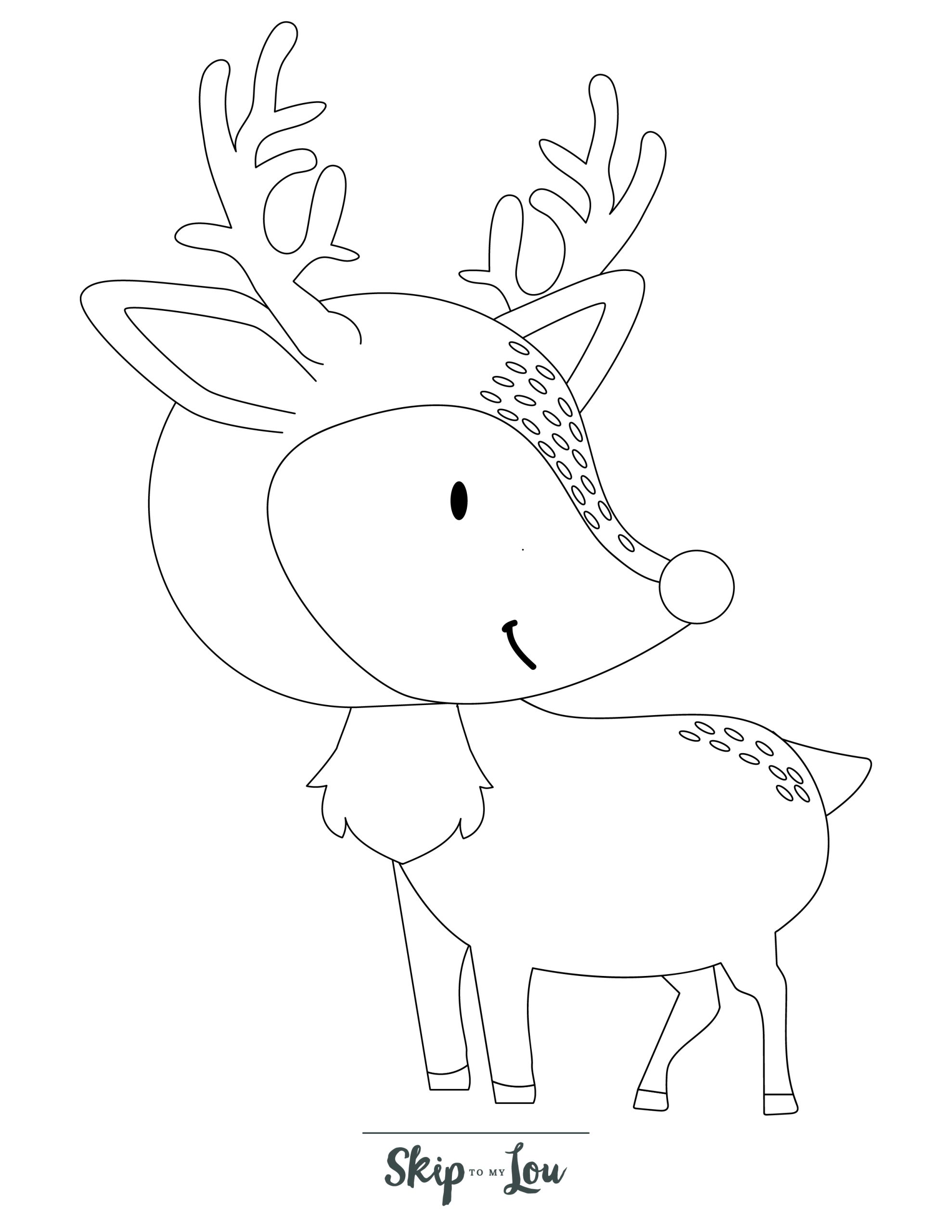 Reindeer coloring pages