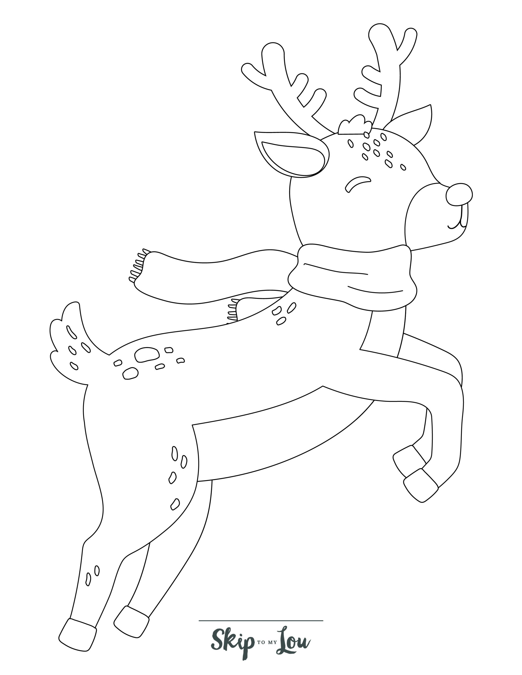 Reindeer coloring pages