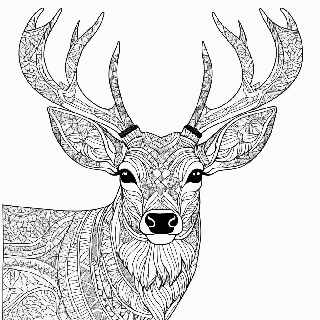 A deer line art