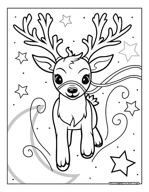 Reindeer coloring pages