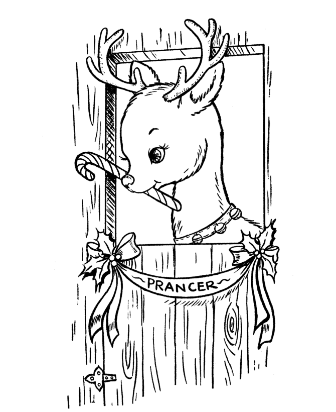 Bluebonkers reindeer coloring pages