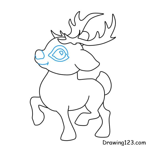 Reindeer drawing tutorial