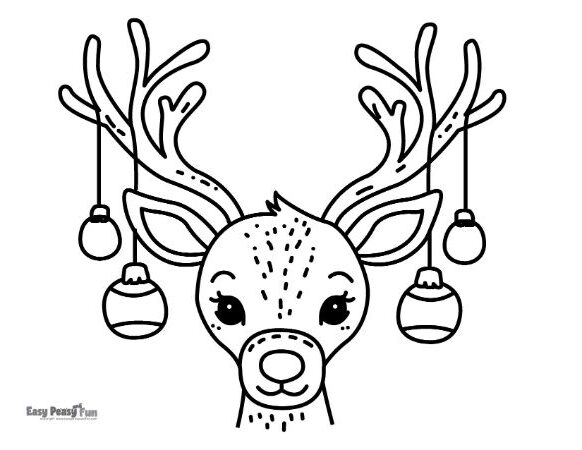 Printable reindeer coloring pages