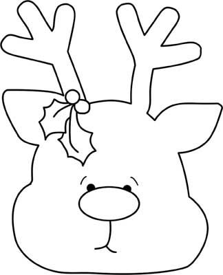 Reindeer ornament pattern christmas applique xmas crafts christmas coloring pages