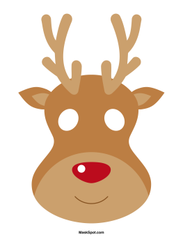 Printable reindeer mask