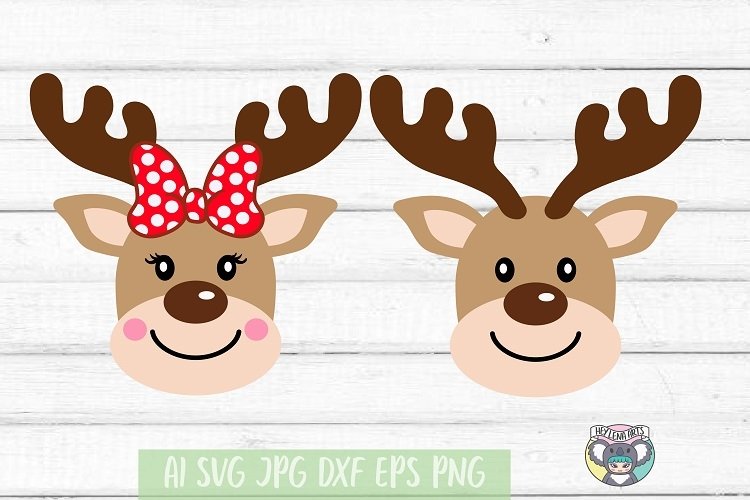 Merry christmas svg reindeer face svg cricut cut