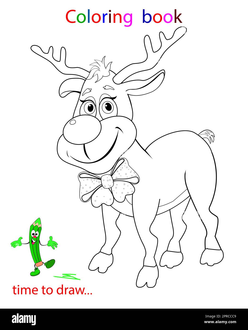 Cartoon reindeer cut out stock images pictures