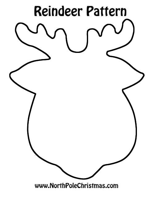 Reindeer cut out â reindeer stencil template