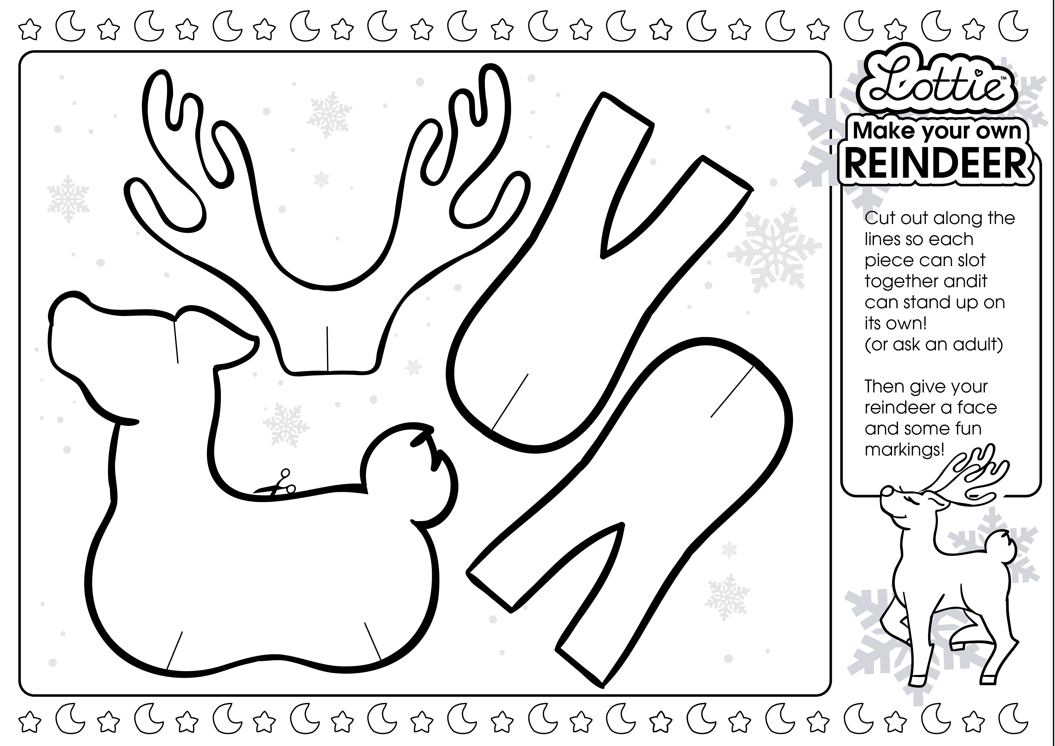 Christmas activity make your own reindeer