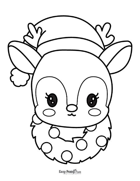 Printable reindeer coloring pages