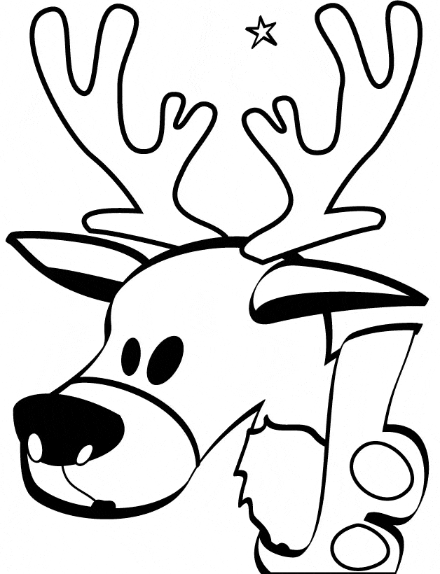 Reindeer coloring page