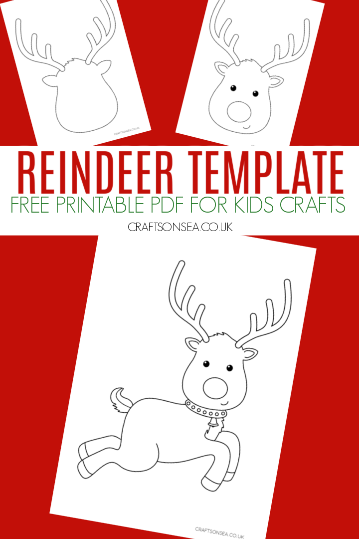 Reindeer template free printable pdf