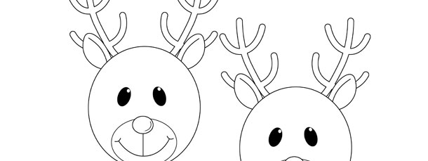 Free printable reindeer face template