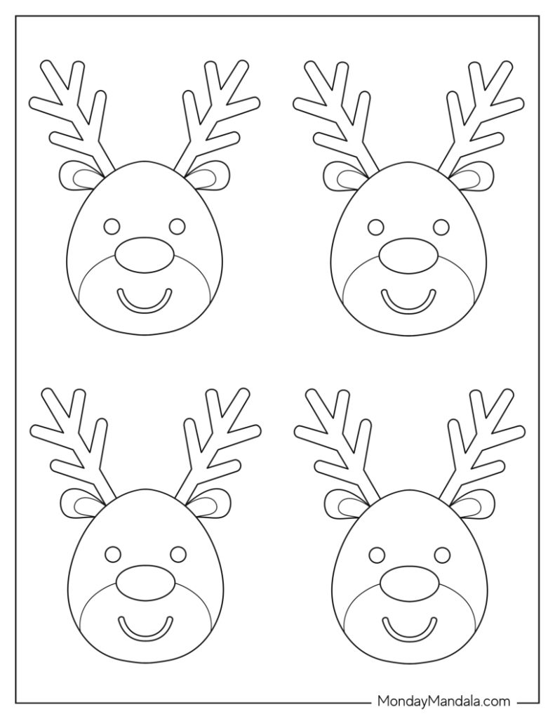 Reindeer templates free pdf printables