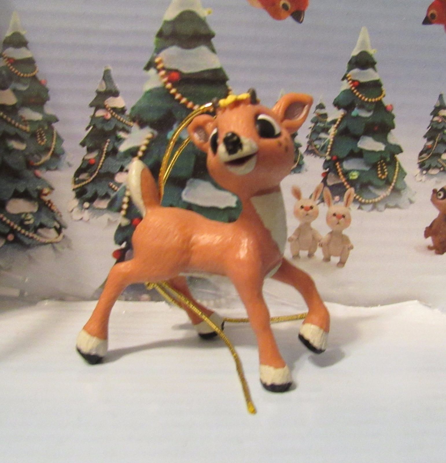 Very rare memory lane elusive fireball ornament vintage rudolph reindeer island of misfit toy loose