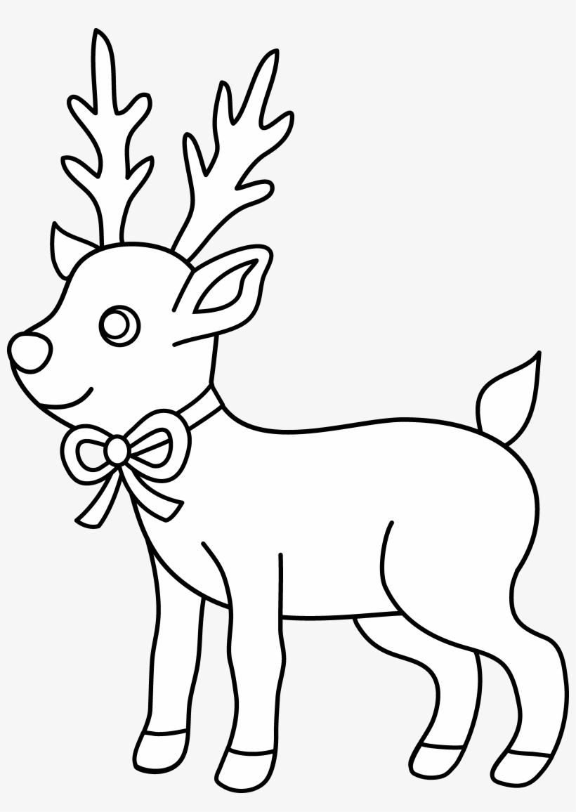 Christmas reindeer coloring page